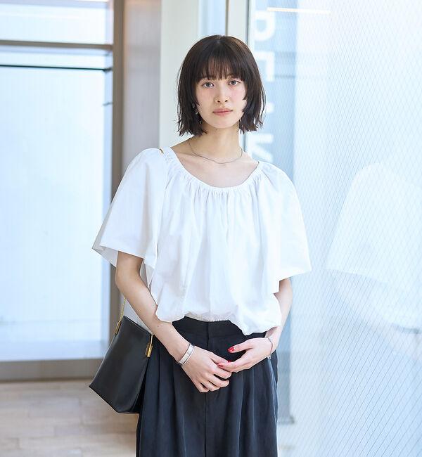 Rouge vif「シルク混コットンフォルムブラウス」|シャツ・ブラウス|