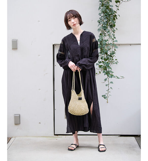 Rouge vif「【Swaraj/スワラージ】手編みのメタリックマクラメバッグ / ハンドバッグ」|トートバッグ|