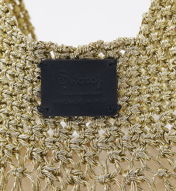 Rouge vif「【Swaraj/スワラージ】手編みのメタリックマクラメバッグ / ハンドバッグ」|トートバッグ|