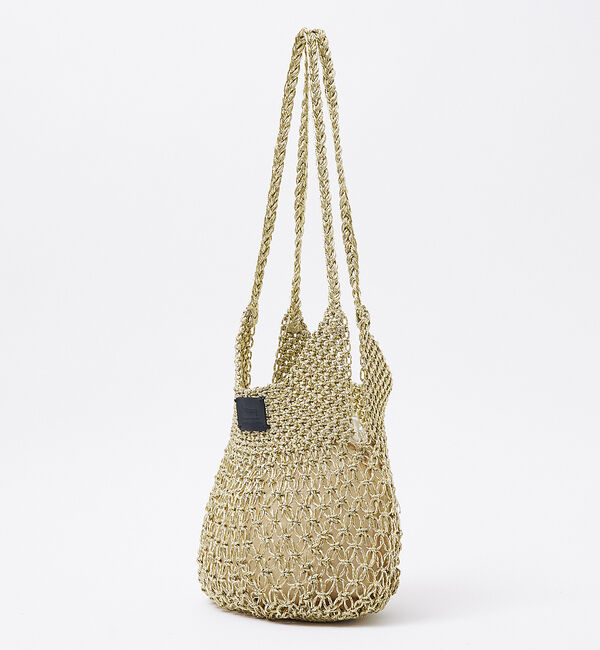 Rouge vif「【Swaraj/スワラージ】手編みのメタリックマクラメバッグ / ハンドバッグ」|トートバッグ|