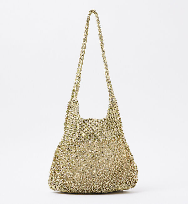 Rouge vif「【Swaraj/スワラージ】手編みのメタリックマクラメバッグ / ハンドバッグ」|トートバッグ|