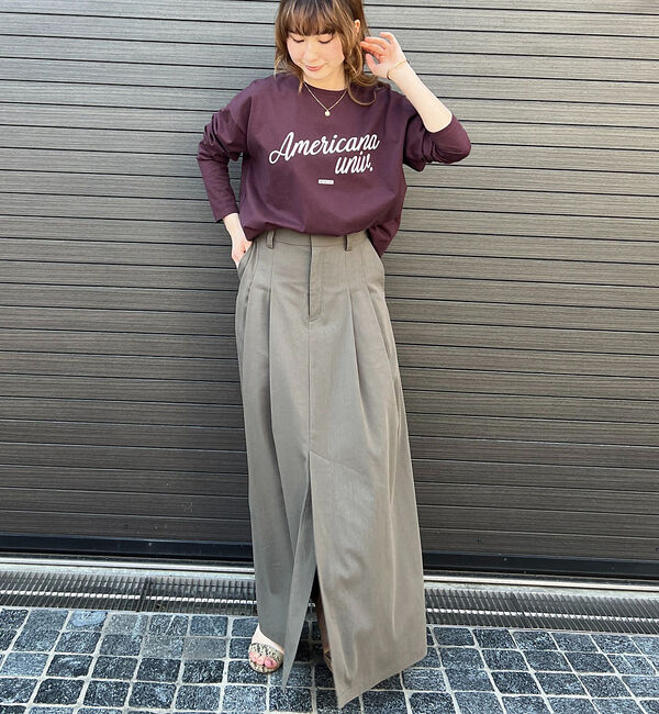 Rouge vif「【AMERICANA&times;MICA＆DEAL/ アメリカーナ&times;マイカ】long te」|Tシャツ・カットソー|