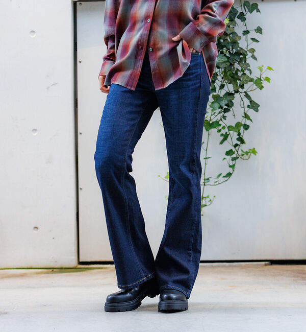 Rouge vif「【SOMETHING/サムシング】BODYFIRE FLARE/フレアデニムパン」|デニム|