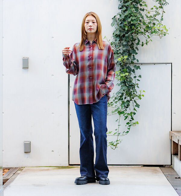 Rouge vif「【SOMETHING/サムシング】BODYFIRE FLARE/フレアデニムパン」|デニム|