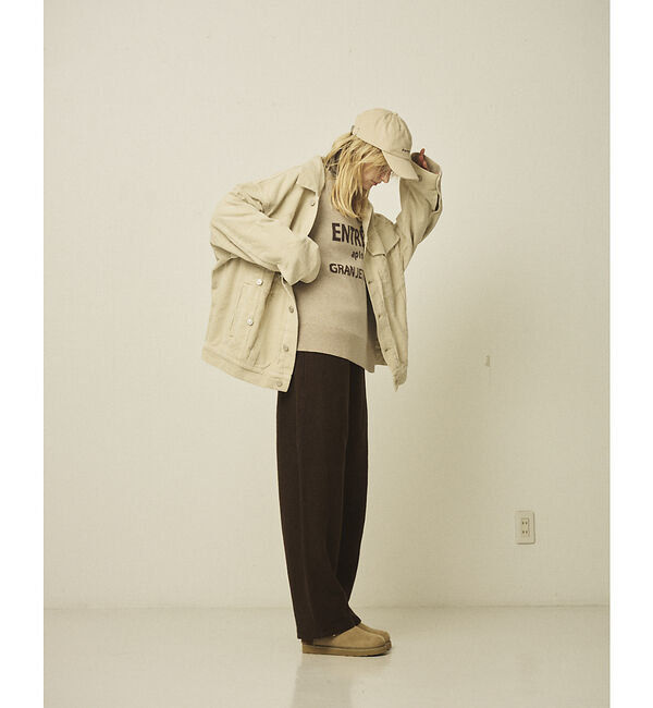 Rouge vif「ウール混ジャガードロゴニットプルオーバー」|ニット・セーター|