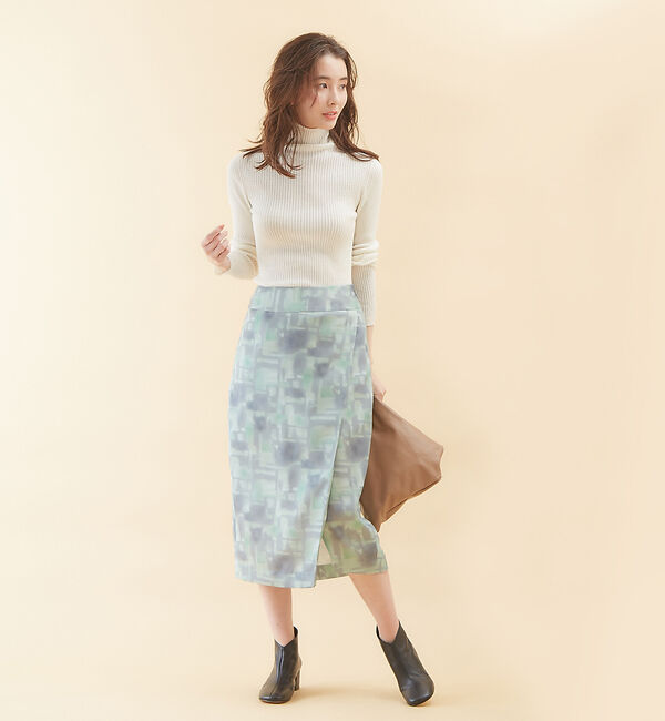 qualite「タイダイサテンタイトスカートパンツ」|その他|