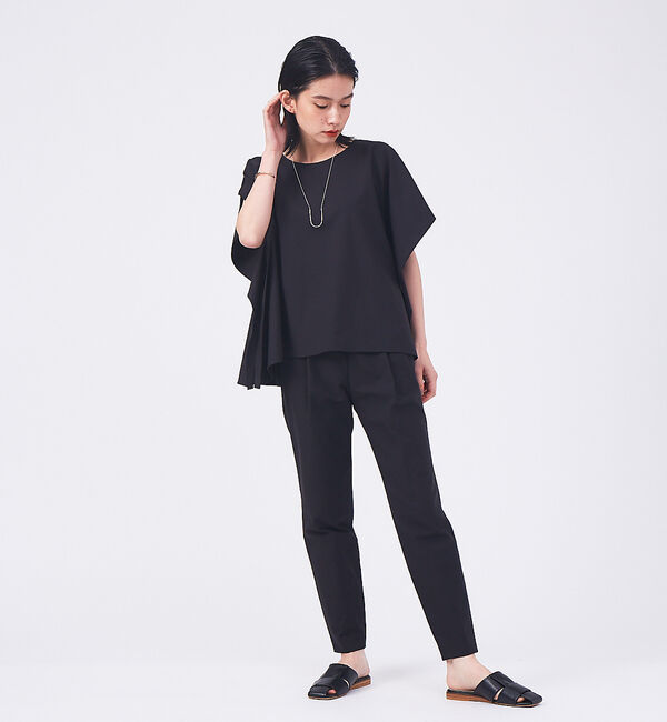 qualite「【新色登場】【セットアップ対応】コットンリネン2WAYストレッチタックパンツ」|その他|