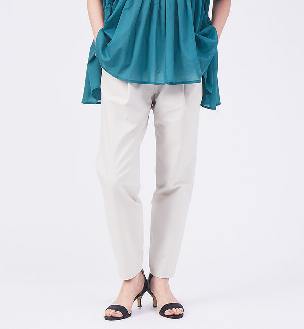 qualite「【新色登場】【セットアップ対応】コットンリネン2WAYストレッチタックパンツ」|その他|