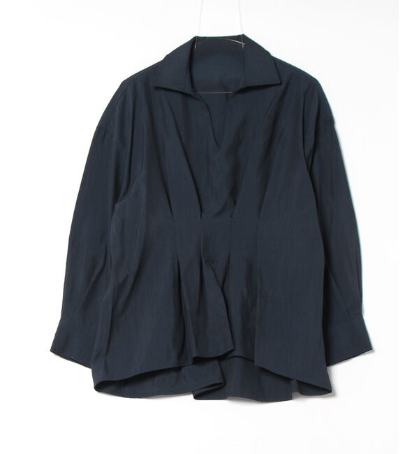 qualite「ウエストタックスキッパーシャツ」|シャツ・ブラウス|ダークネイビー