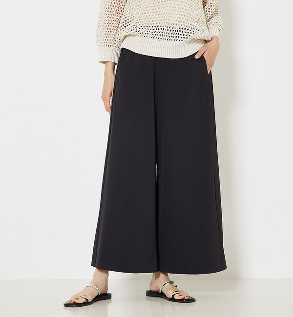 qualite「2WAYストレッチワイドパンツ」|その他|ブラック