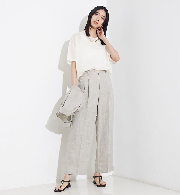 qualite「シャイニーニットT」|Tシャツ・カットソー|