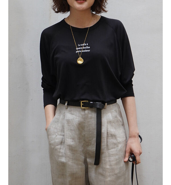 qualite「シアーロゴロンT」|Tシャツ・カットソー|ブラック