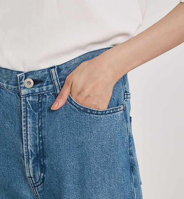 qualite「【e&times;qualite】フレアークロップドデニム」|デニム|