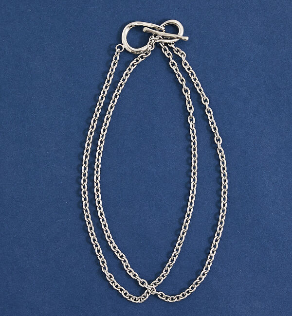 qualite「ステンレスロングレーンラリエット」|ネックレス|シルバー