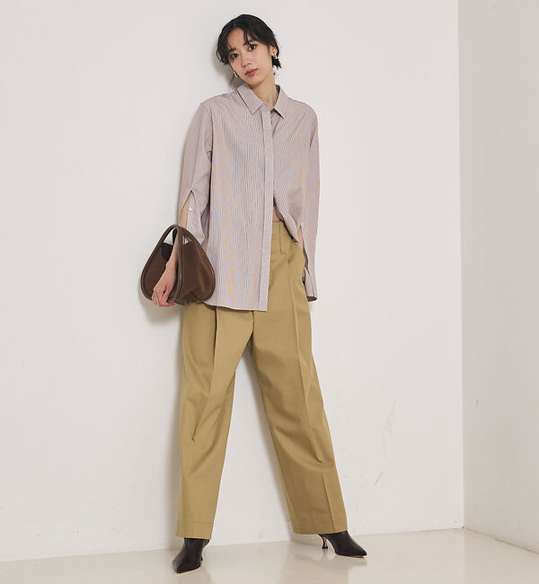 qualite「袖スリットレギュラーシャツ」|シャツ・ブラウス|