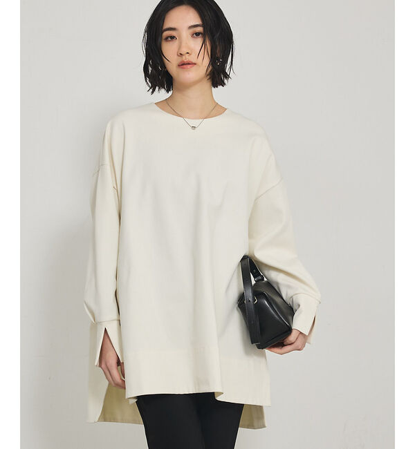 qualite「【大人の上品な抜け感】ツイルダンボールプルオーバー」|Tシャツ・カットソー|オフホワイト