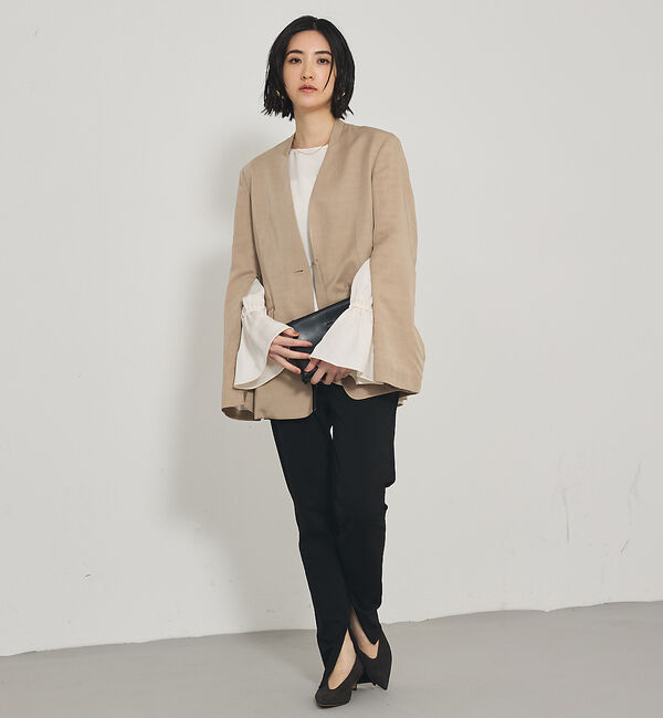 qualite「ご好評につきブラック再入荷！【細見えパンツ】トリコットスリムパンツ」|その他|