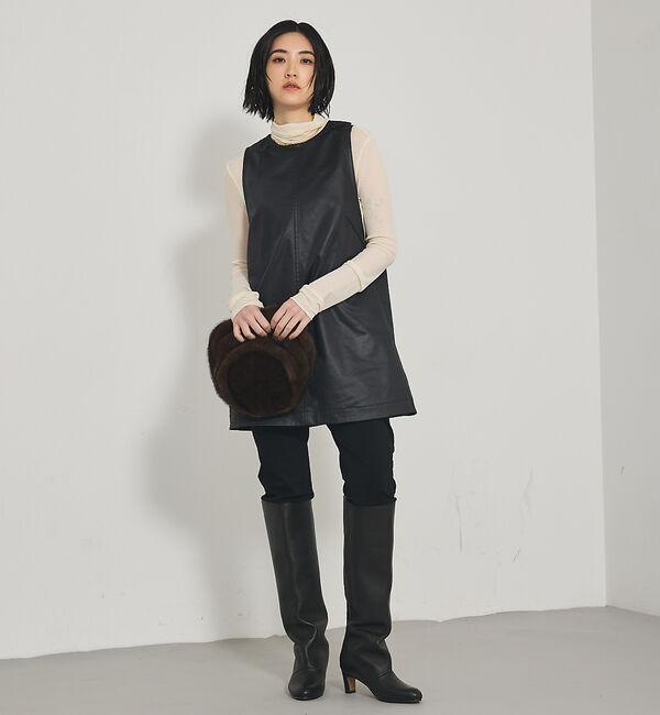 qualite「ご好評につきブラック再入荷！【細見えパンツ】トリコットスリムパンツ」|その他|