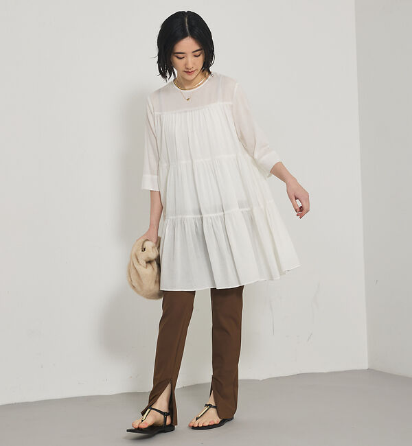 qualite「ご好評につきブラック再入荷！【細見えパンツ】トリコットスリムパンツ」|その他|