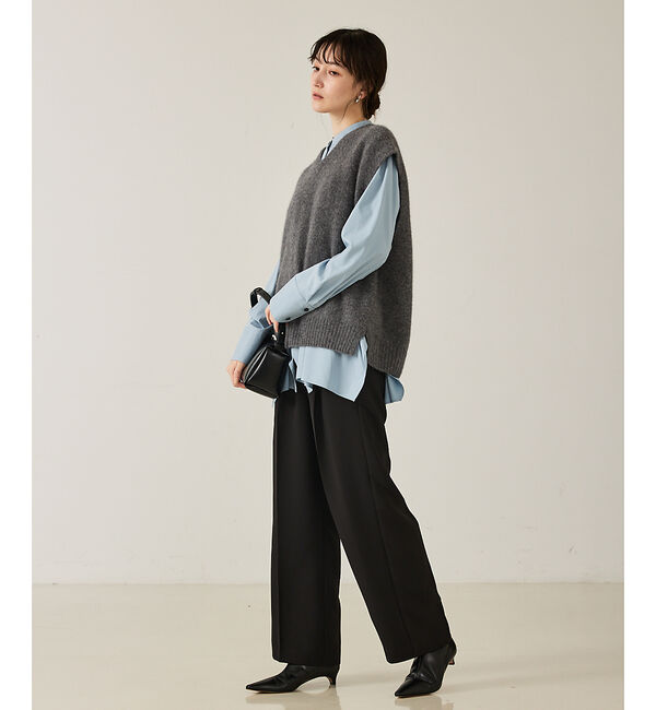 qualite「【重ね着を格上げ】フォックスウールジレ」|ベスト・ジレ|