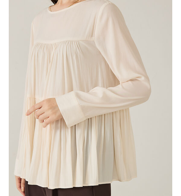 qualite「エアーフローティアードブラウス」|シャツ・ブラウス|