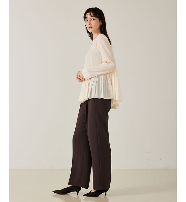 qualite「エアーフローティアードブラウス」|シャツ・ブラウス|