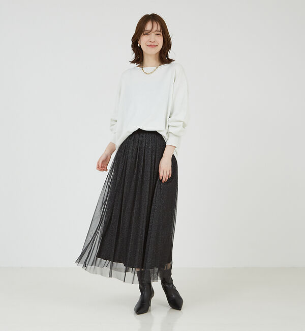 abahouse mavie「ラメMIXニットプルオーバー」|ニット・セーター|