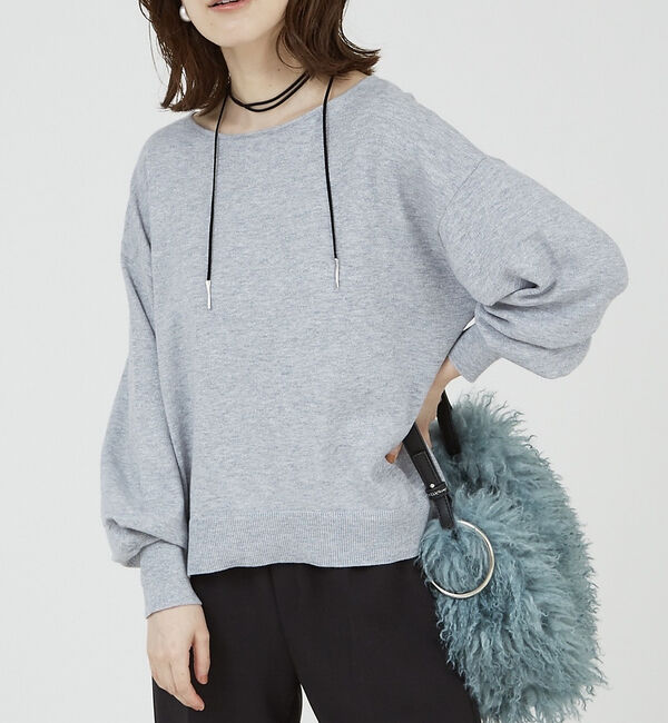 abahouse mavie「ラメMIXニットプルオーバー」|ニット・セーター|グレー