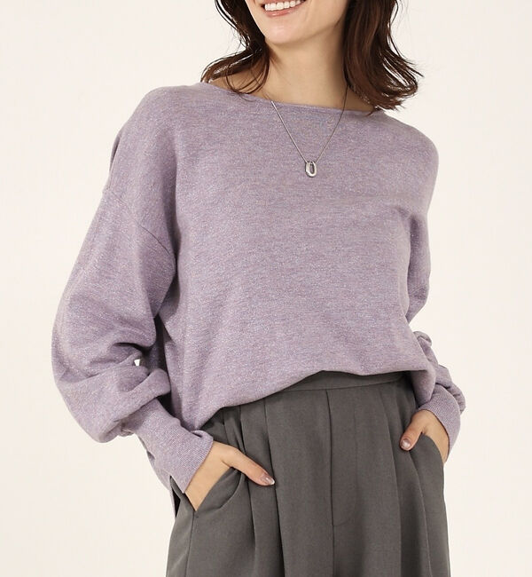 abahouse mavie「ラメMIXニットプルオーバー」|ニット・セーター|ラベンダー