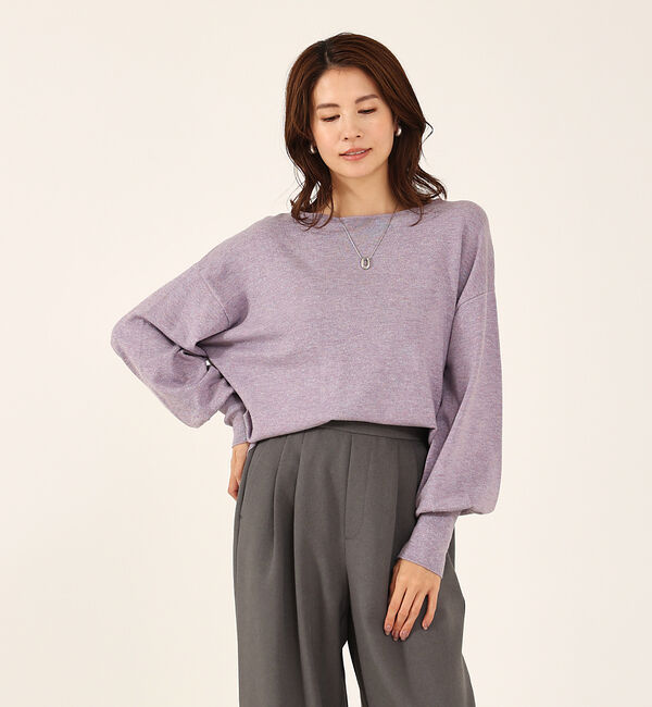 abahouse mavie「ラメMIXニットプルオーバー」|ニット・セーター|