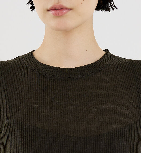 The Store by C' 「【COCUCA】ウールシフォンリブプルオーバー」|Tシャツ・カットソー|