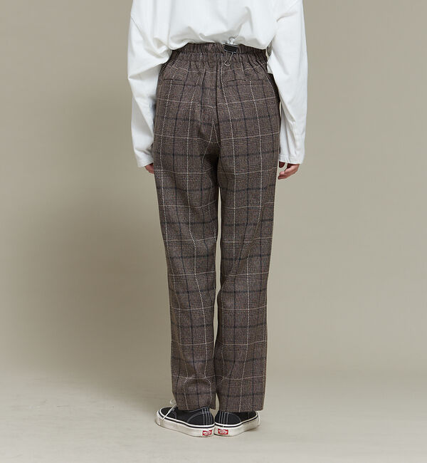 NOMINE「【セットアップ可能】チェックタックパンツ」|スラックス|