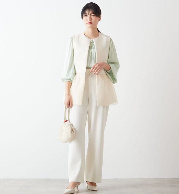 TIARA「ヴィンテージサテンギャザーブラウス」|シャツ・ブラウス|