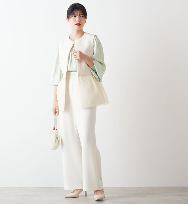 TIARA「ヴィンテージサテンギャザーブラウス」|シャツ・ブラウス|