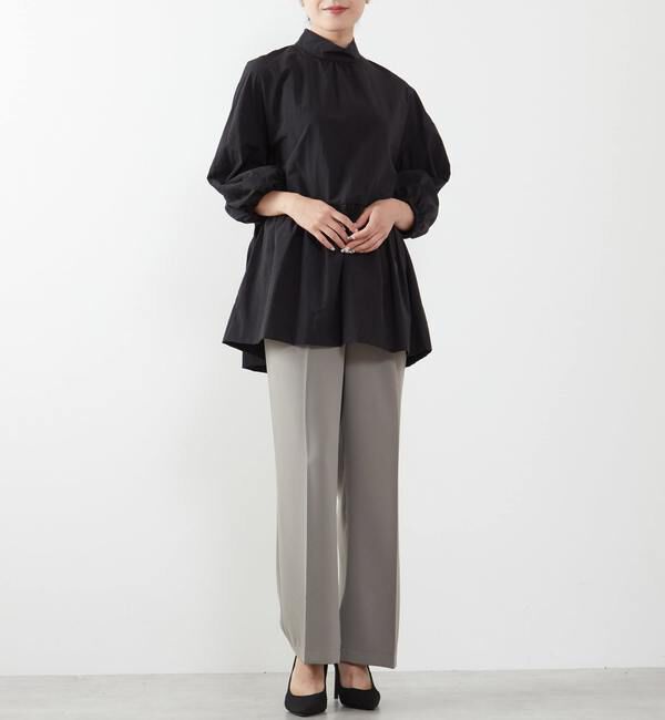 TIARA「ハイネックリボンペプラムブブラウス」|シャツ・ブラウス|