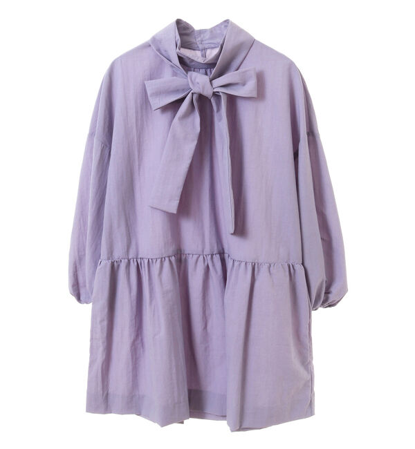 TIARA「ハイネックリボンペプラムブブラウス」|シャツ・ブラウス|ラベンダー