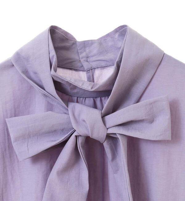 TIARA「ハイネックリボンペプラムブブラウス」|シャツ・ブラウス|