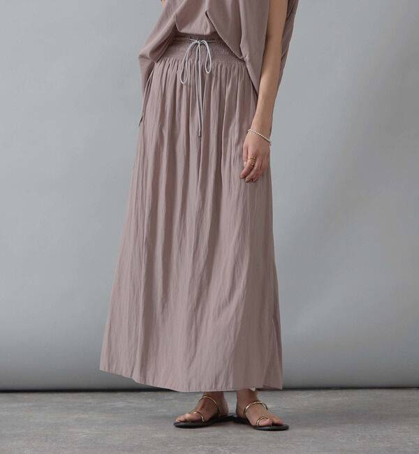 Liesse「シャーリングナロースカート」|スカート|グレージュ