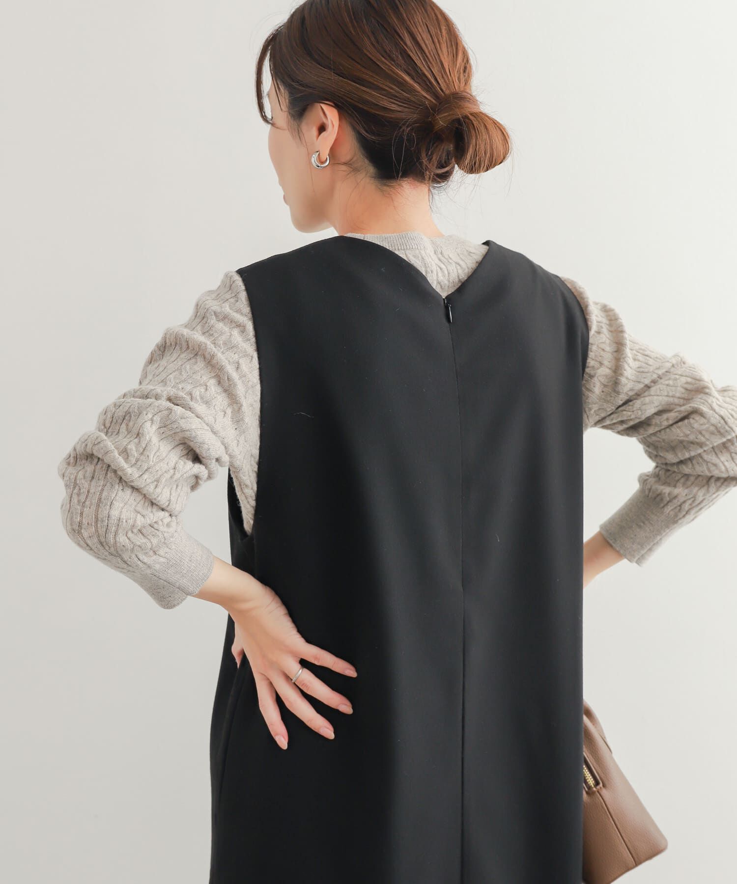 URBAN RESEARCH DOORS「ウール混ケーブルコンパクトニット」|ニット・セーター|