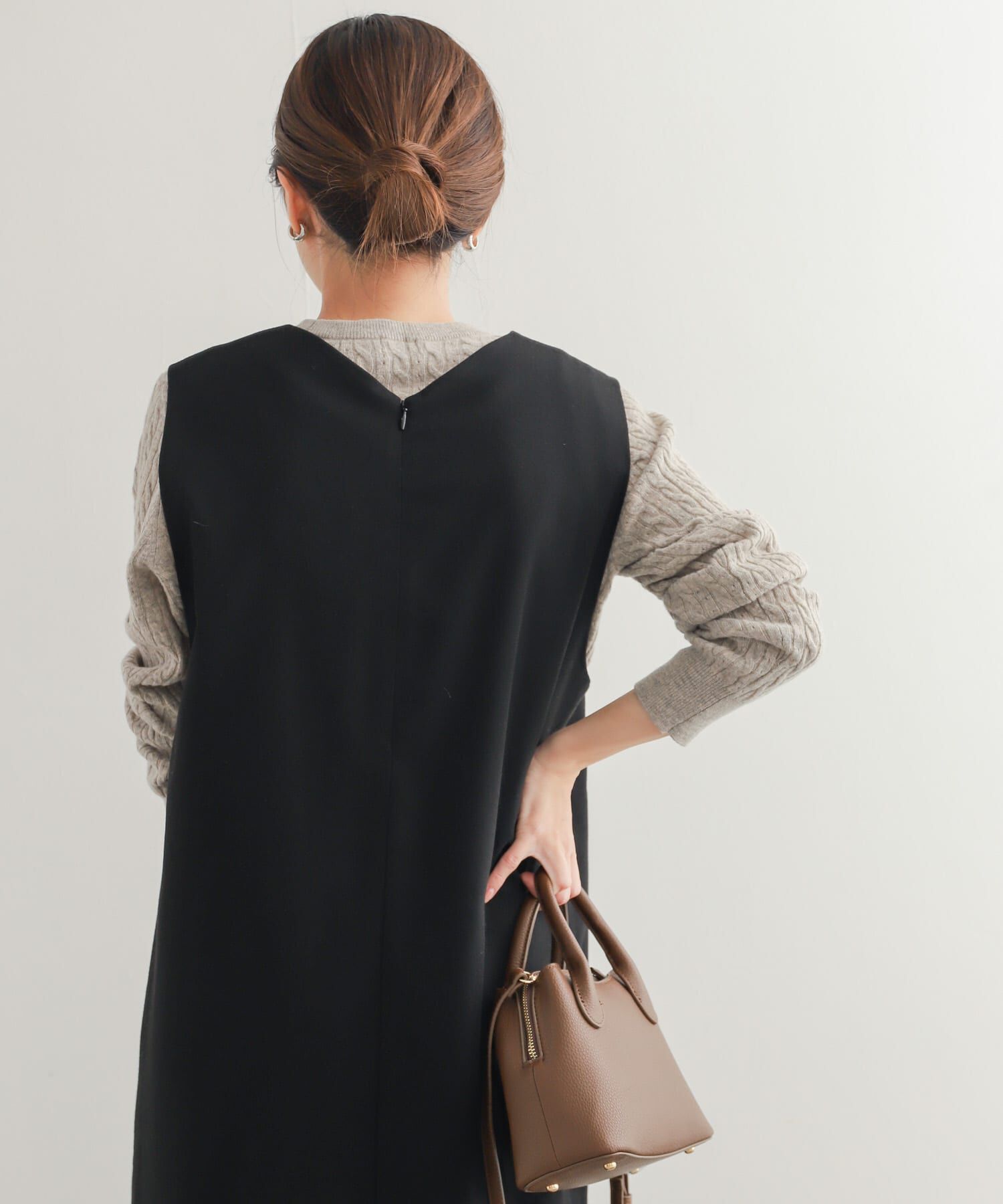 URBAN RESEARCH DOORS「ウール混ケーブルコンパクトニット」|ニット・セーター|