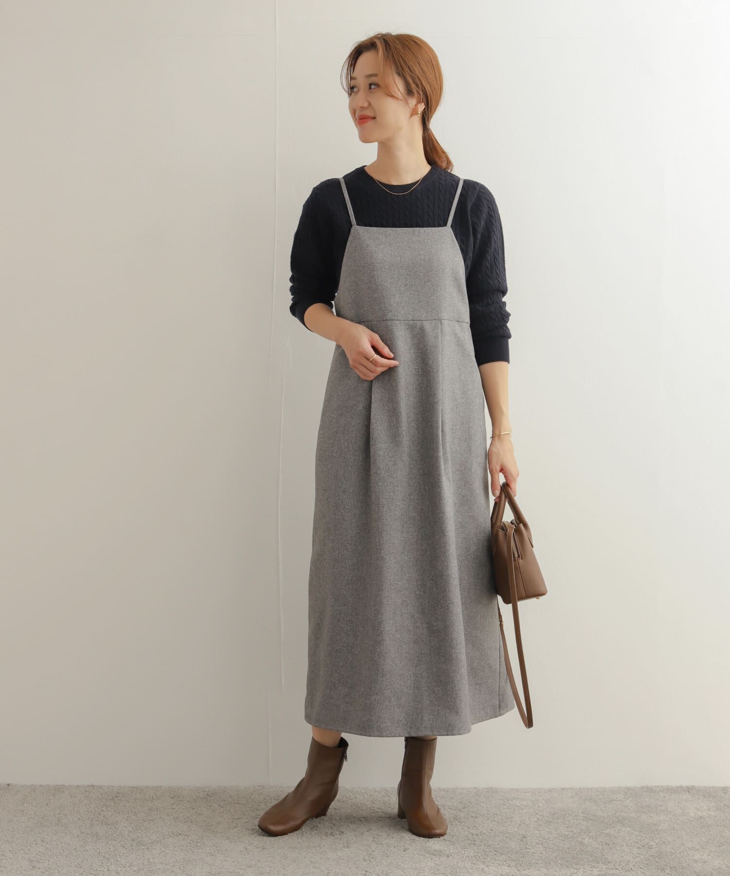 URBAN RESEARCH DOORS「ウール混ケーブルコンパクトニット」|ニット・セーター|