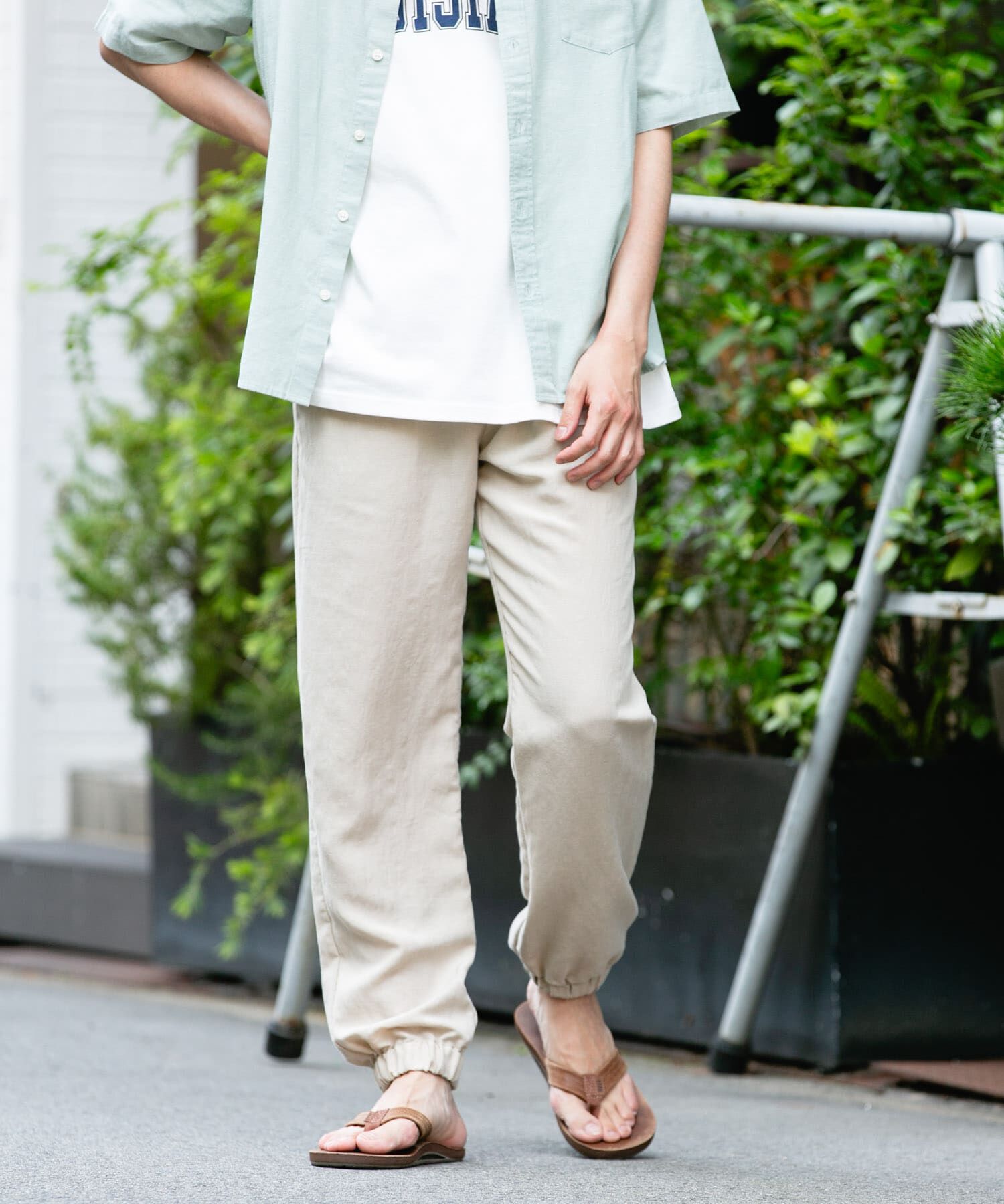 Sonny Label 「『接触冷感』テンセルリネンイージージョガーパンツ」|その他|ベージュ