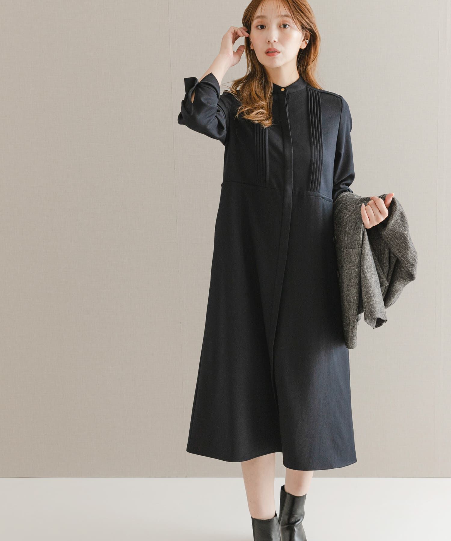 URBAN RESEARCH ROSSO「ピンタックストレートワンピース」|ワンピース|