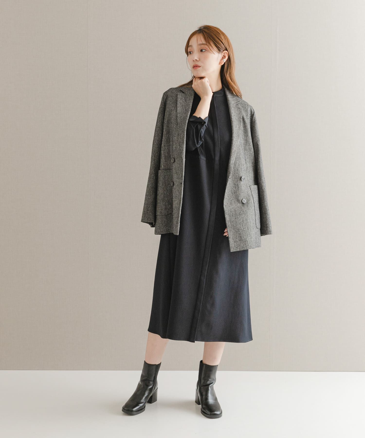 URBAN RESEARCH ROSSO「ピンタックストレートワンピース」|ワンピース|