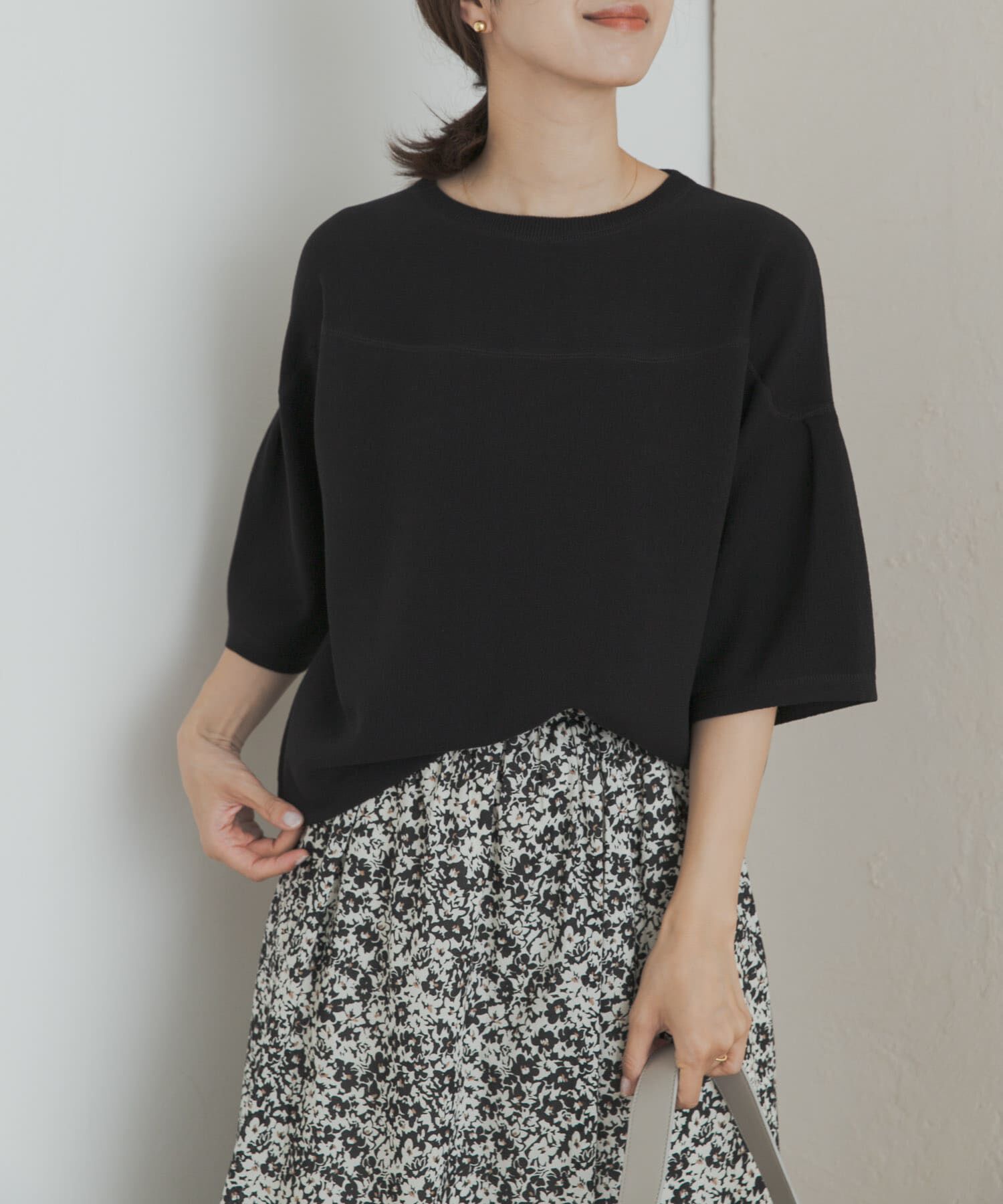 URBAN RESEARCH DOORS「ダブルジャガードボートネックニット」|ニット・セーター|