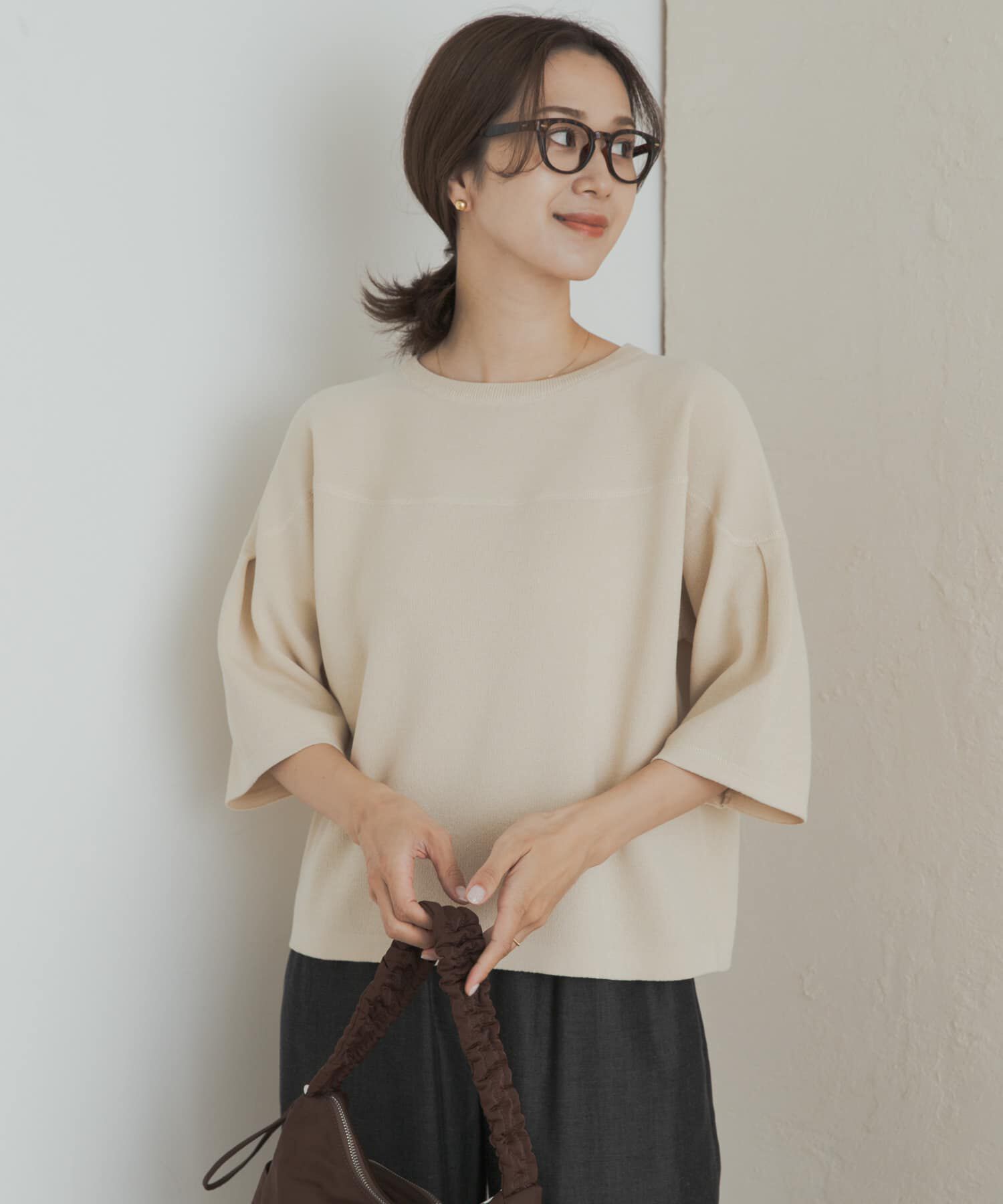 URBAN RESEARCH DOORS「ダブルジャガードボートネックニット」|ニット・セーター|