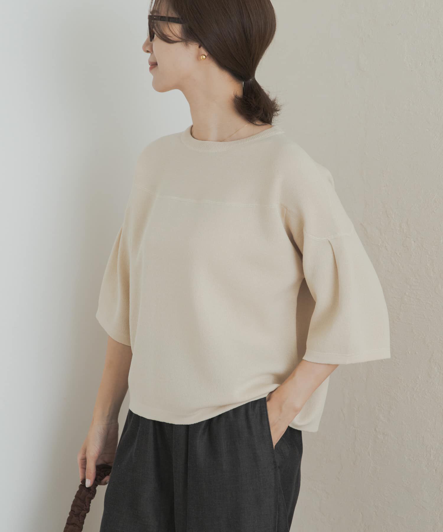 URBAN RESEARCH DOORS「ダブルジャガードボートネックニット」|ニット・セーター|