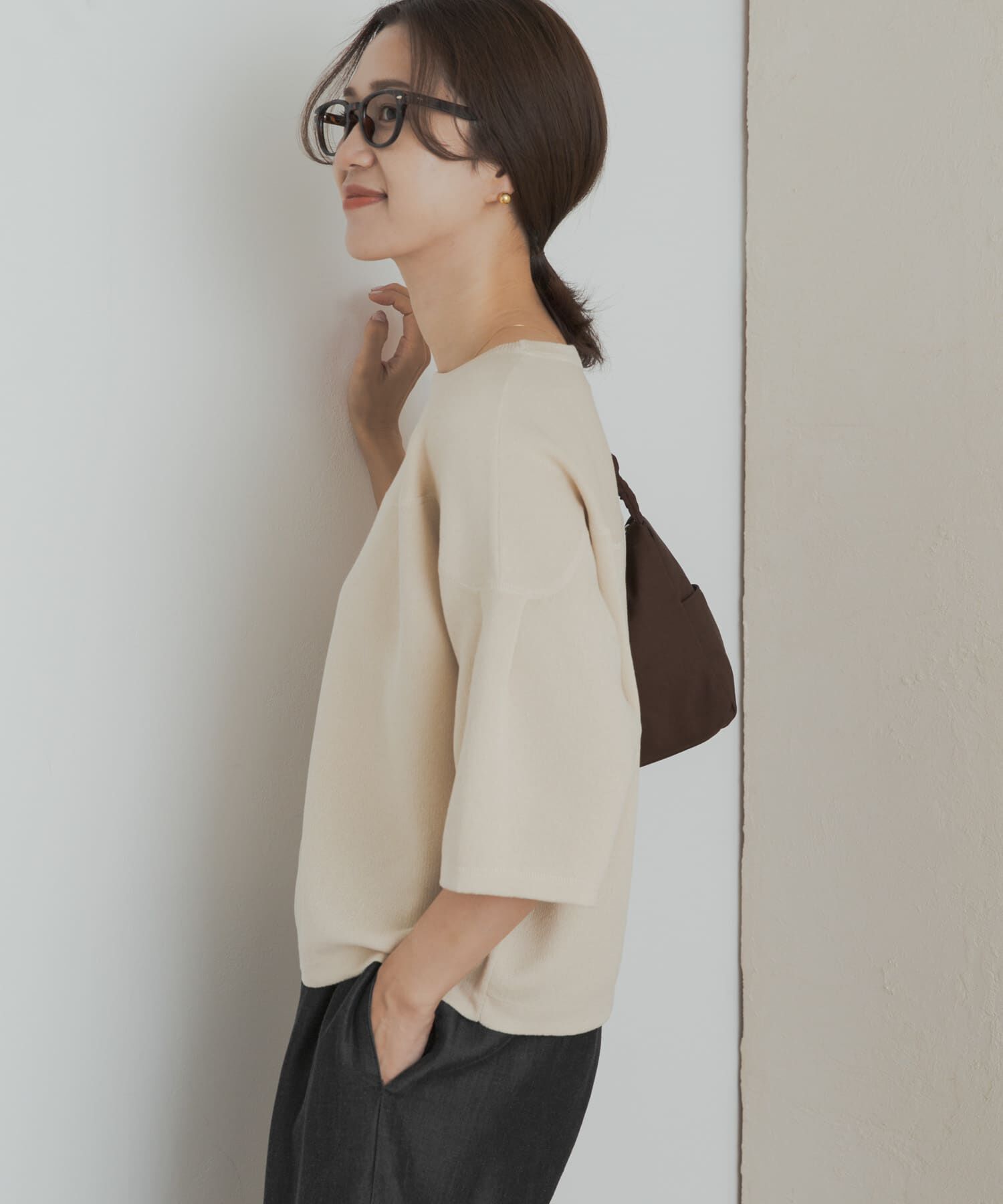 URBAN RESEARCH DOORS「ダブルジャガードボートネックニット」|ニット・セーター|