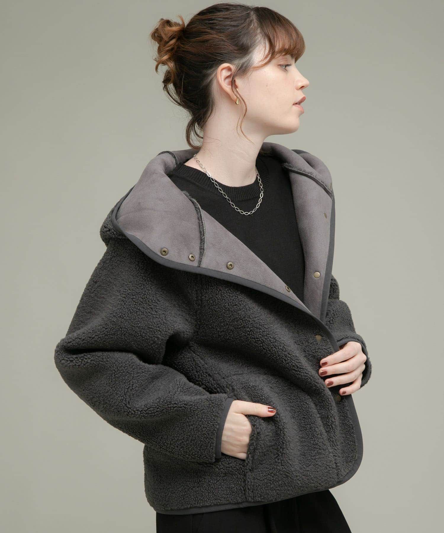 Sonny Label 「ムートンリバーシブルフーディーコート」|その他|