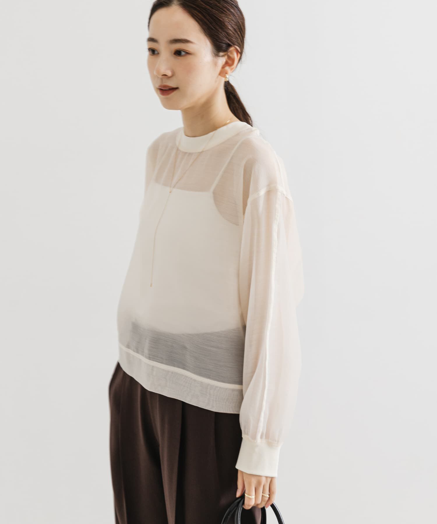 URBAN RESEARCH「オーガンジーシアートップス」|Tシャツ・カットソー|